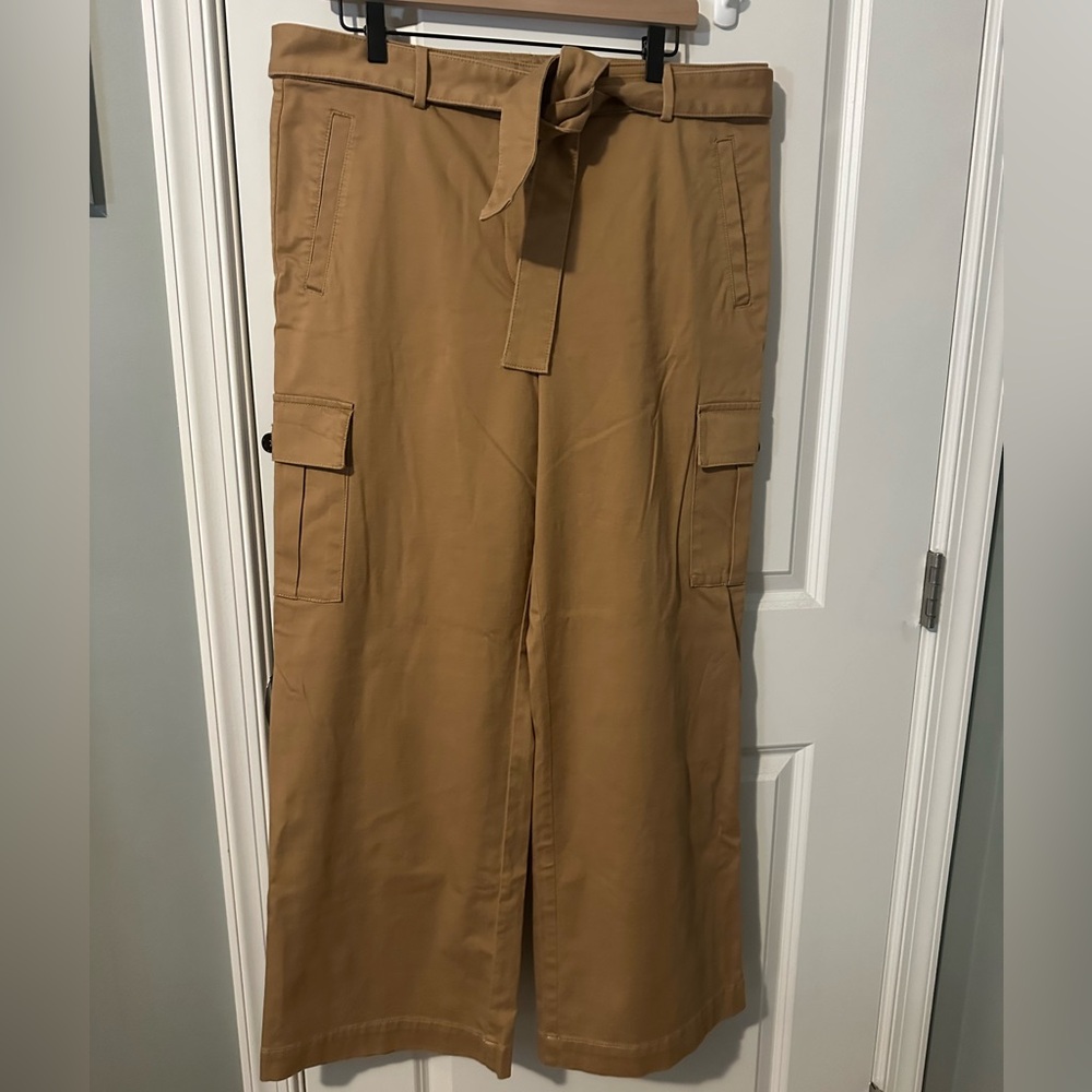 Ann Taylor Camel Belted Trousers